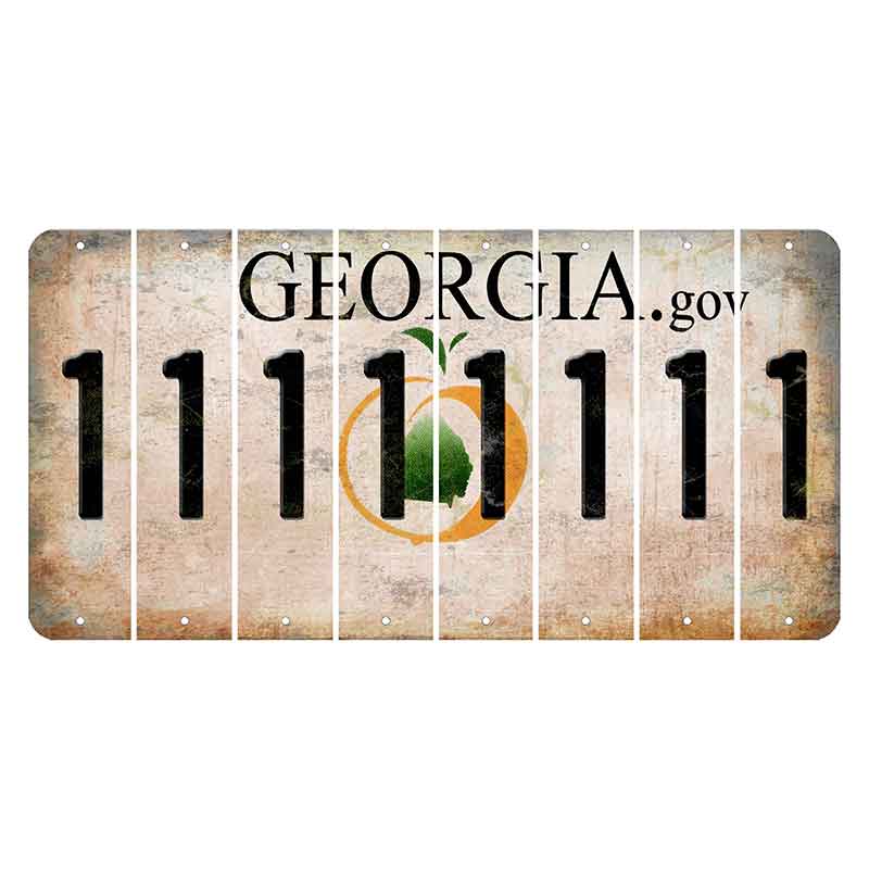 Georgia.gov Cut License Plate Strips (Set of 8)