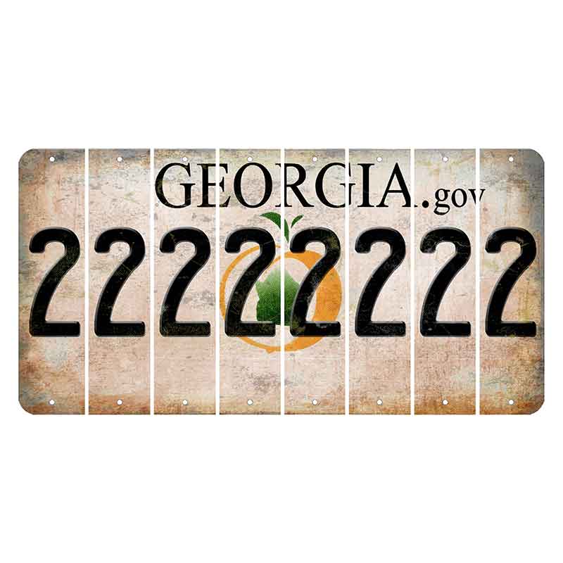 Georgia.gov Cut License Plate Strips (Set of 8)