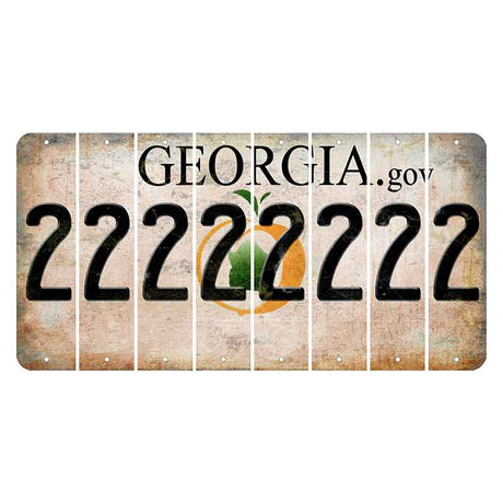 Georgia.gov Cut License Plate Strips (Set of 8)