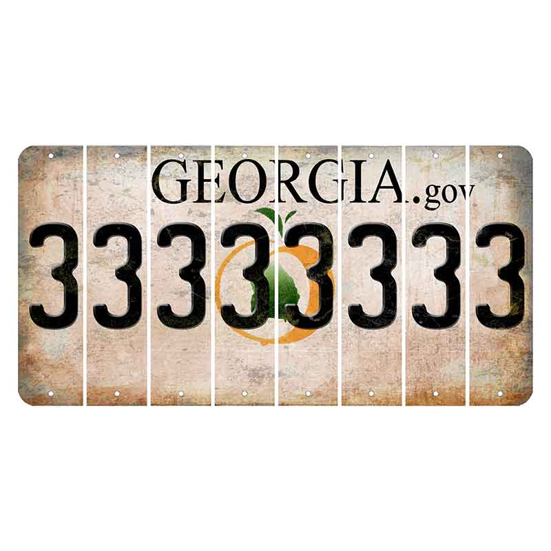 Georgia.gov Cut License Plate Strips (Set of 8)