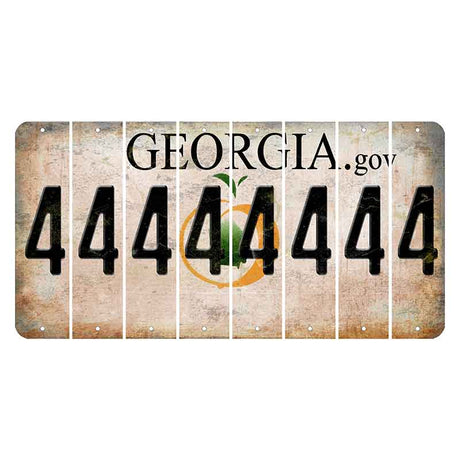 Georgia.gov Cut License Plate Strips (Set of 8)