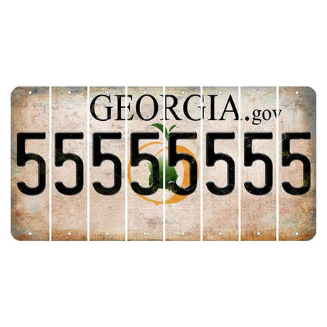 Georgia.gov Cut License Plate Strips (Set of 8)