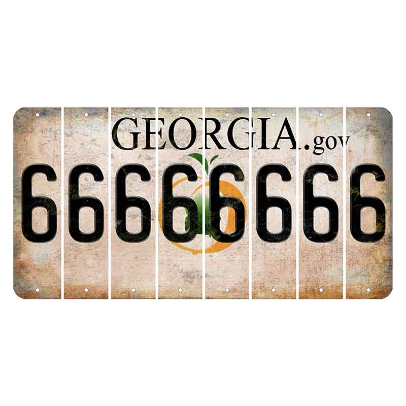 Georgia.gov Cut License Plate Strips (Set of 8)