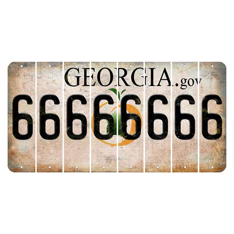 Georgia.gov Cut License Plate Strips (Set of 8)