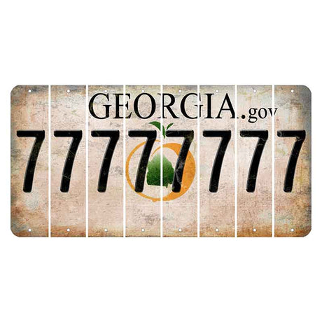 Georgia.gov Cut License Plate Strips (Set of 8)