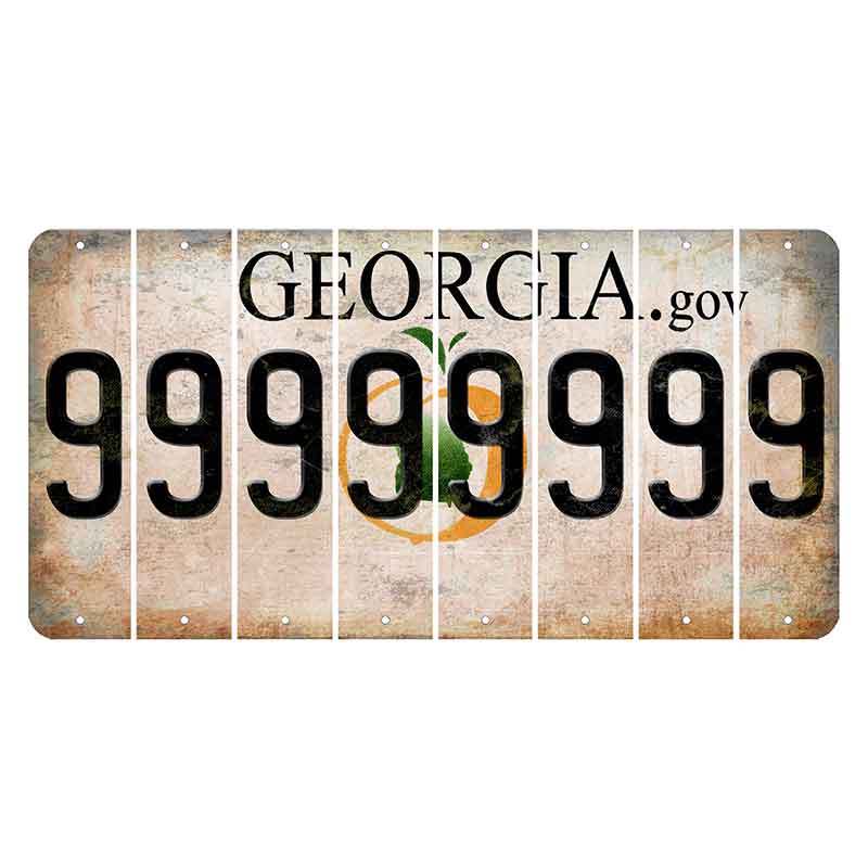 Georgia.gov Cut License Plate Strips (Set of 8)