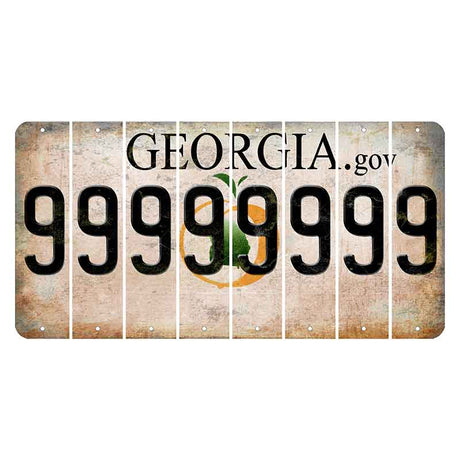 Georgia.gov Cut License Plate Strips (Set of 8)