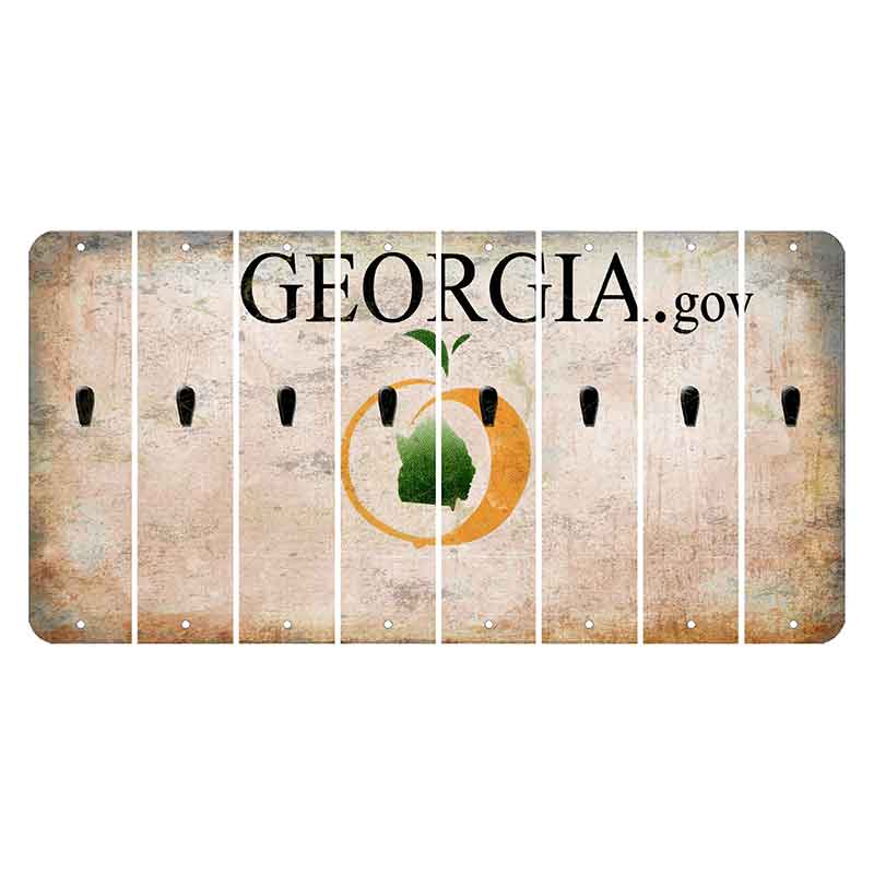 Georgia.gov Cut License Plate Strips (Set of 8)