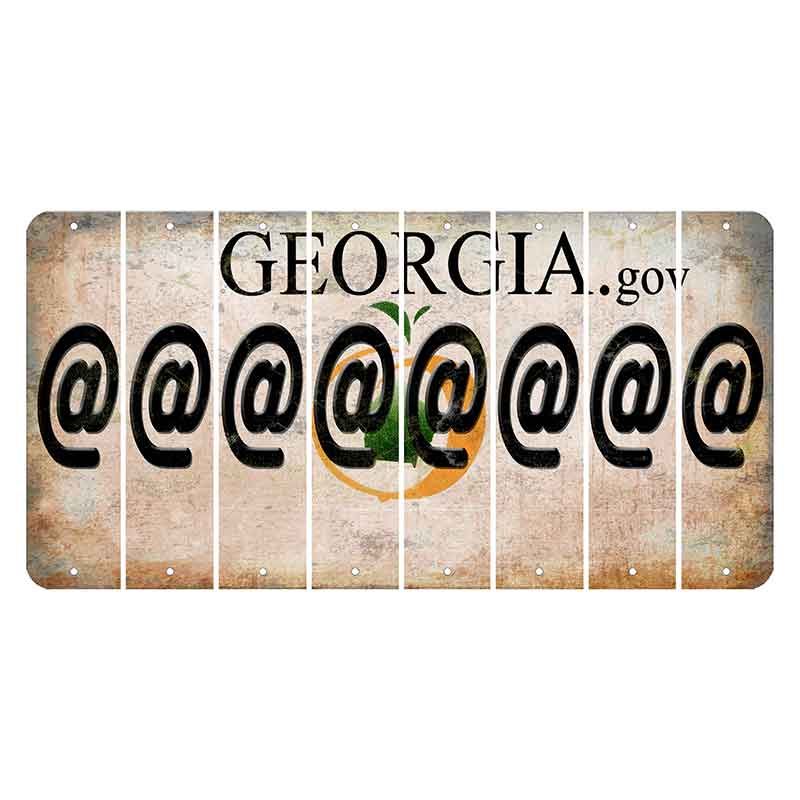 Georgia.gov Cut License Plate Strips (Set of 8)