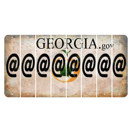 Georgia.gov Cut License Plate Strips (Set of 8)