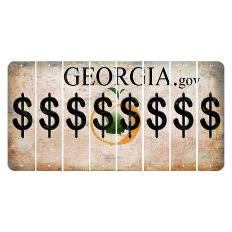 Georgia.gov Cut License Plate Strips (Set of 8)