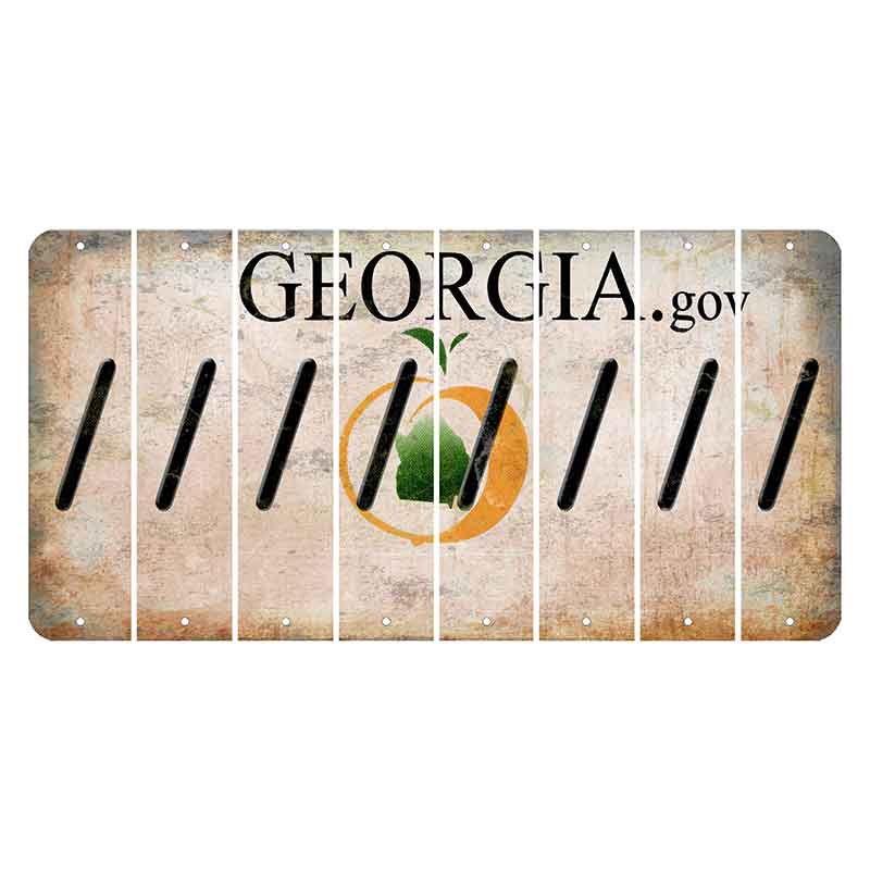 Georgia.gov Cut License Plate Strips (Set of 8)