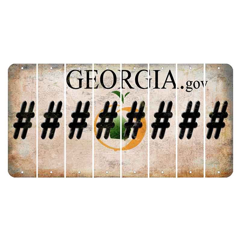 Georgia.gov Cut License Plate Strips (Set of 8)