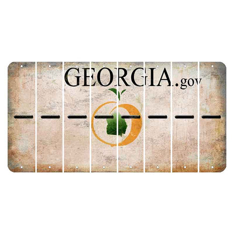 Georgia.gov Cut License Plate Strips (Set of 8)