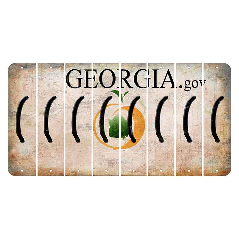 Georgia.gov Cut License Plate Strips (Set of 8)