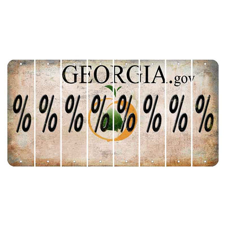 Georgia.gov Cut License Plate Strips (Set of 8)