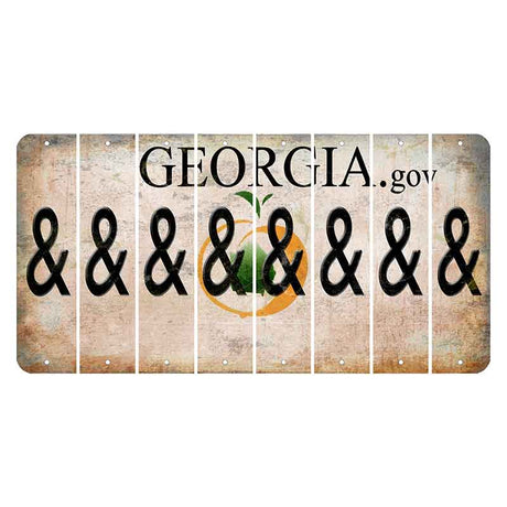 Georgia.gov Cut License Plate Strips (Set of 8)