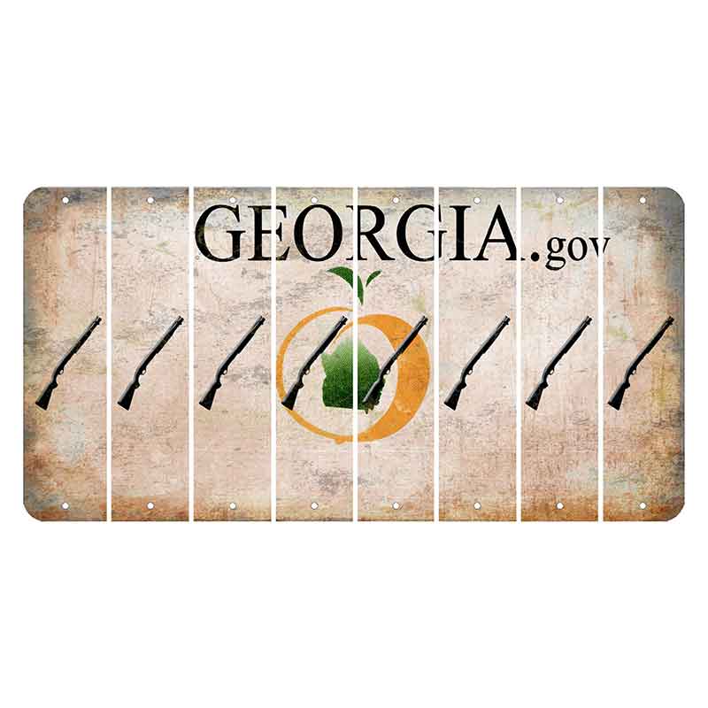 Georgia.gov Cut License Plate Strips (Set of 8) Shotgun