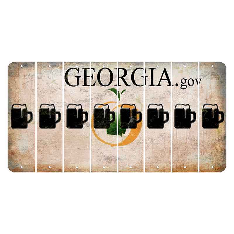 Georgia.gov Cut License Plate Strips (Set of 8)