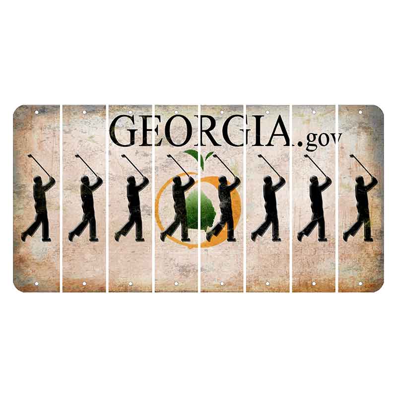 Georgia.gov Cut License Plate Strips (Set of 8)