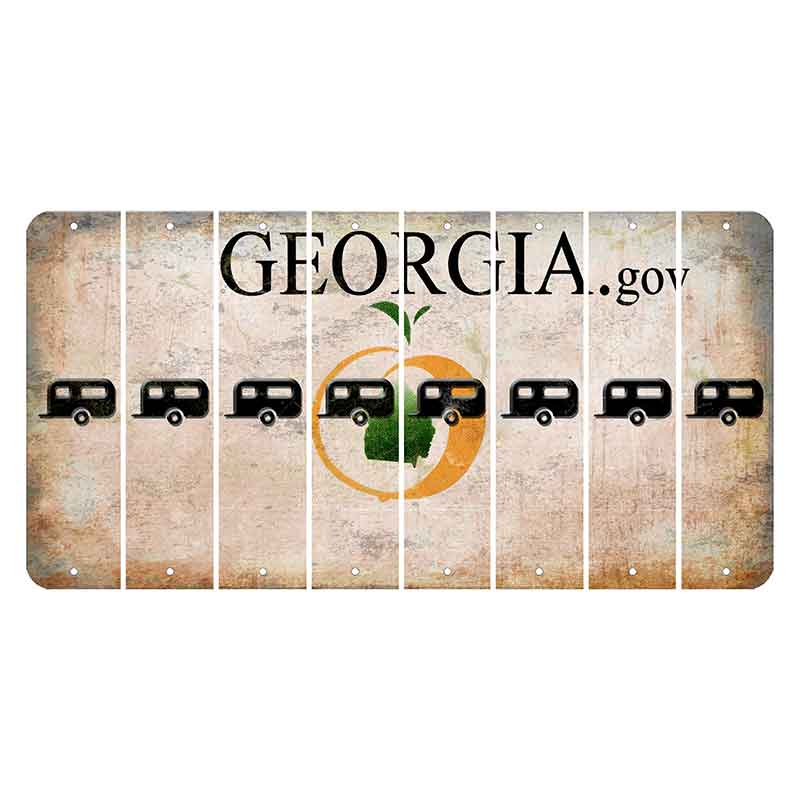 Georgia.gov Cut License Plate Strips (Set of 8) Trailer