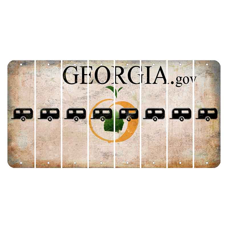 Georgia.gov Cut License Plate Strips (Set of 8)