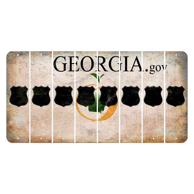 Georgia.gov Cut License Plate Strips (Set of 8)