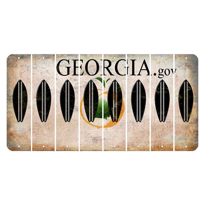 Georgia.gov Cut License Plate Strips (Set of 8)