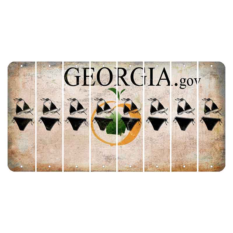 Georgia.gov Cut License Plate Strips (Set of 8)