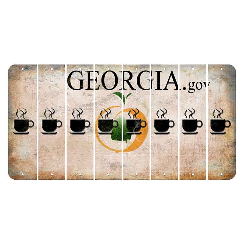 Georgia.gov Cut License Plate Strips (Set of 8) Coffee Mug