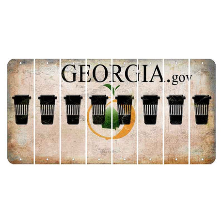 Georgia.gov Cut License Plate Strips (Set of 8)