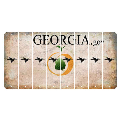 Georgia.gov Cut License Plate Strips (Set of 8)