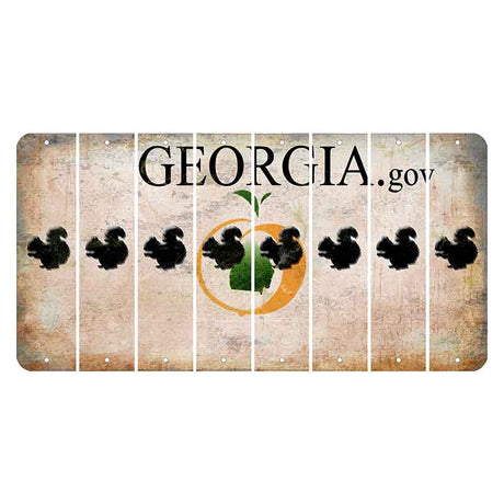 Georgia.gov Cut License Plate Strips (Set of 8)