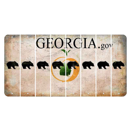 Georgia.gov Cut License Plate Strips (Set of 8)