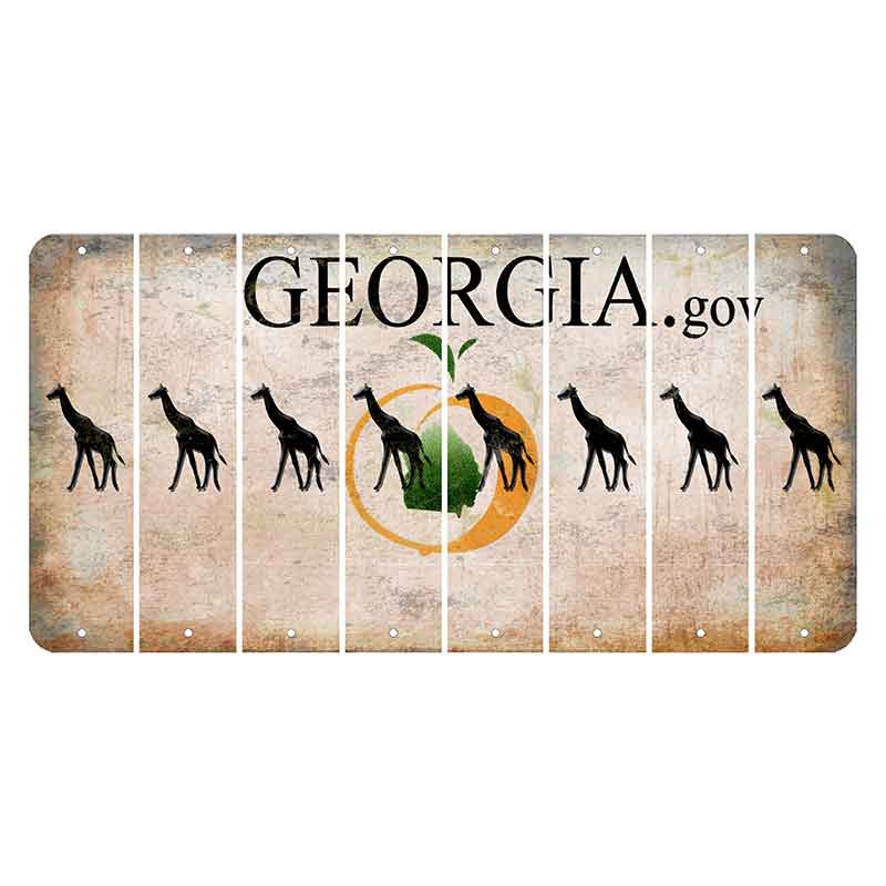 Georgia.gov Cut License Plate Strips (Set of 8)