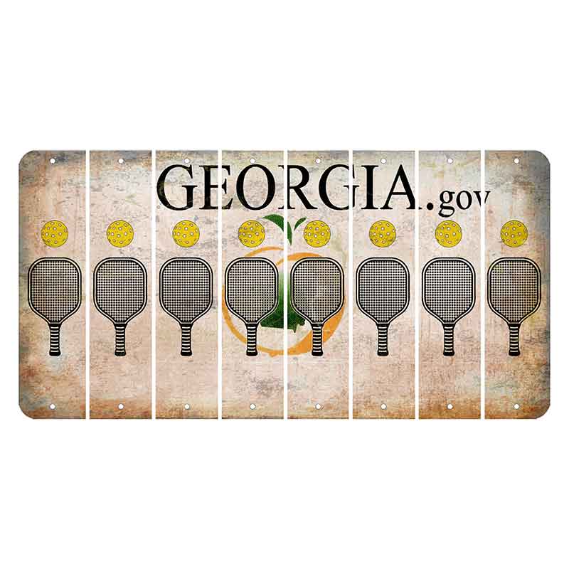 Georgia.gov Cut License Plate Strips (Set of 8)