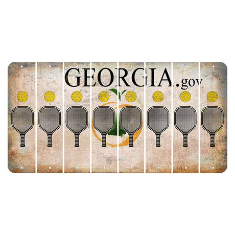 Georgia.gov Cut License Plate Strips (Set of 8)