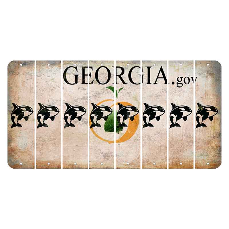 Georgia.gov Cut License Plate Strips (Set of 8)