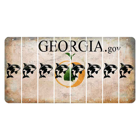 Georgia.gov Cut License Plate Strips (Set of 8)