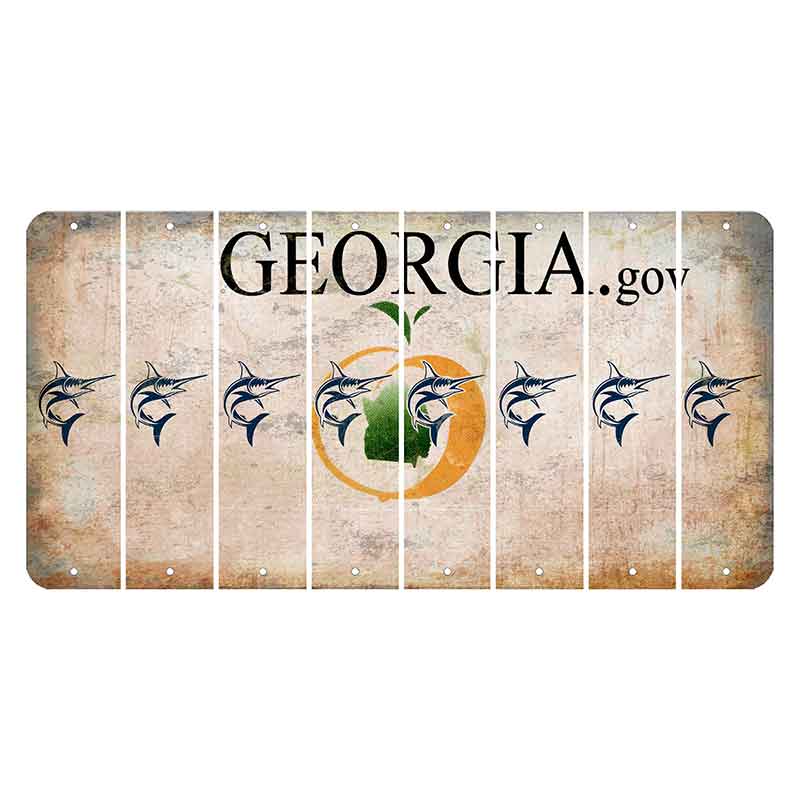 Georgia.gov Cut License Plate Strips (Set of 8)