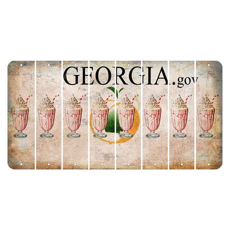 Georgia.gov Cut License Plate Strips (Set of 8)