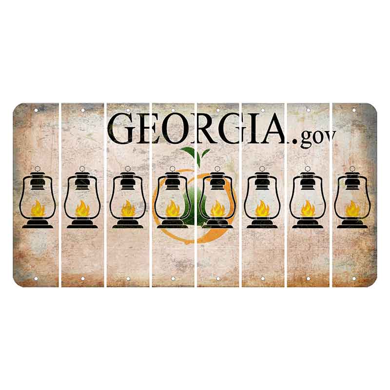 Georgia.gov Cut License Plate Strips (Set of 8)