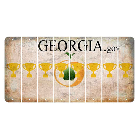 Georgia.gov Cut License Plate Strips (Set of 8)