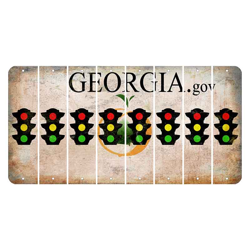 Georgia.gov Cut License Plate Strips (Set of 8)