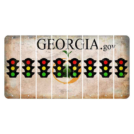 Georgia.gov Cut License Plate Strips (Set of 8)