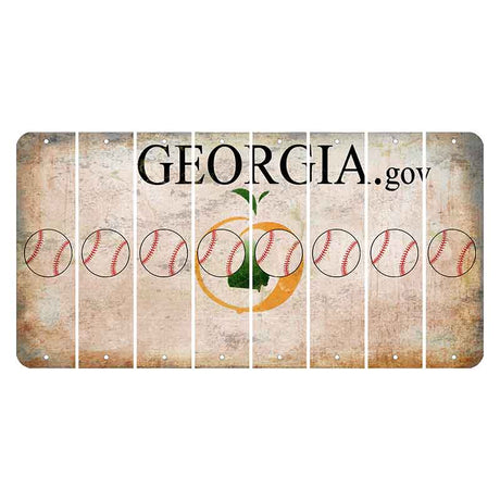 Georgia.gov Cut License Plate Strips (Set of 8)