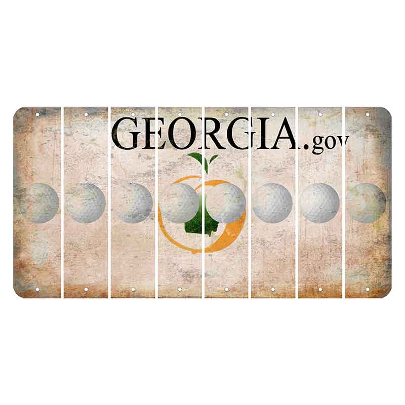 Georgia.gov Cut License Plate Strips (Set of 8)