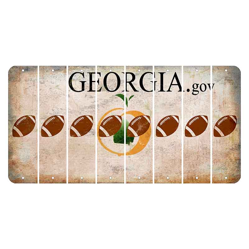 Georgia.gov Cut License Plate Strips (Set of 8)