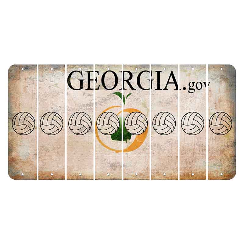 Georgia.gov Cut License Plate Strips (Set of 8)