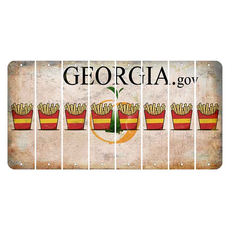 Georgia.gov Cut License Plate Strips (Set of 8)